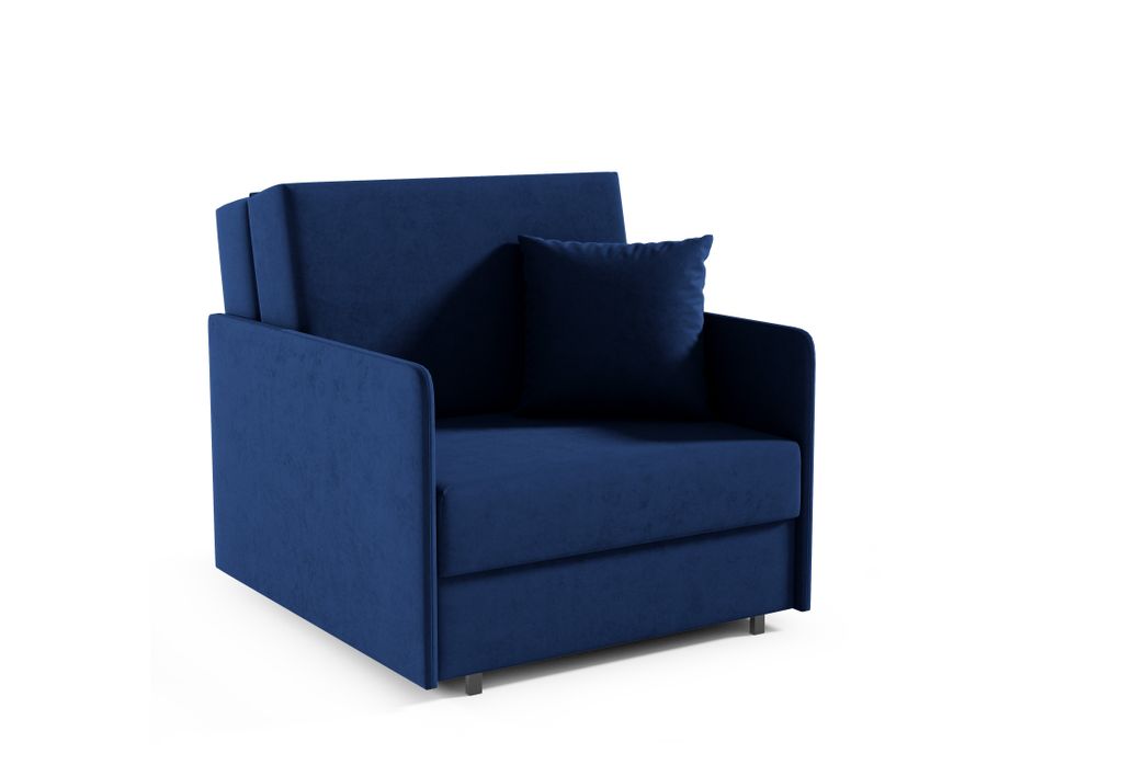 Sofasessel ASTRA I, 1-Sitzer Schlafsofa, Jugendsofa mit Schlaffunktion, ausziehbare Couch, mit Bettkasten, inkl. Kissen, Kronos 09