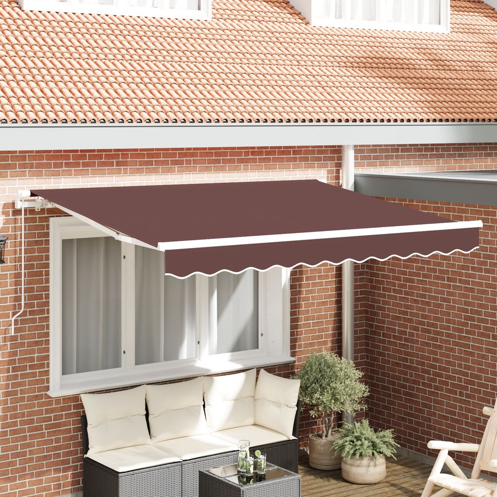 Markisenersatzstoff für 3.5x2 m Rahmen Braun, Markisen DesignMöbel Neu