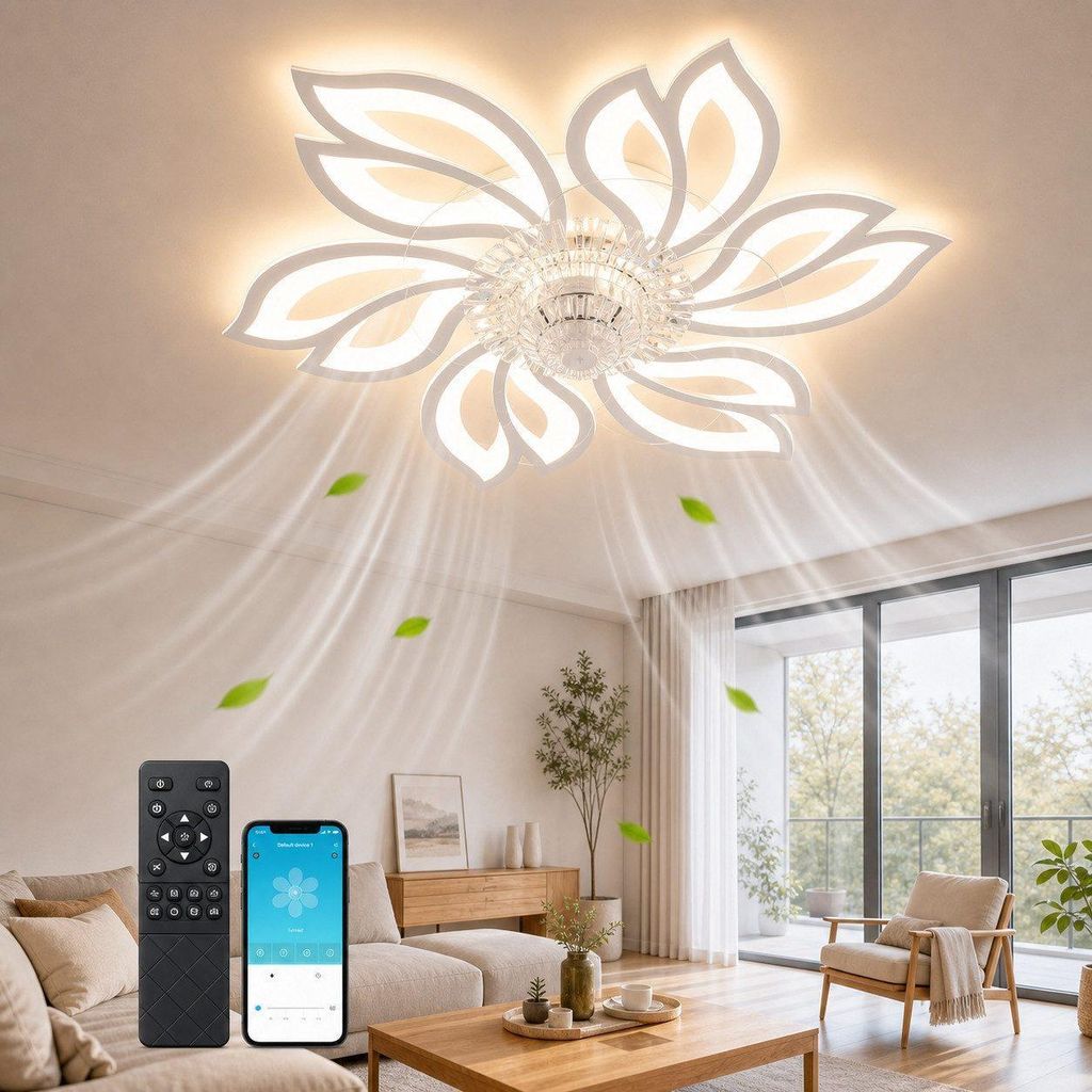 ZMH stropní ventilátor s osvětlením dálkové ovládání tichá Obrázek produktu 