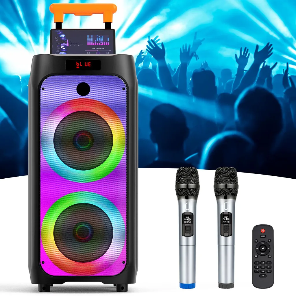 Machine à karaoké T8 : fini les câbles avec le son surround et micros sans fil