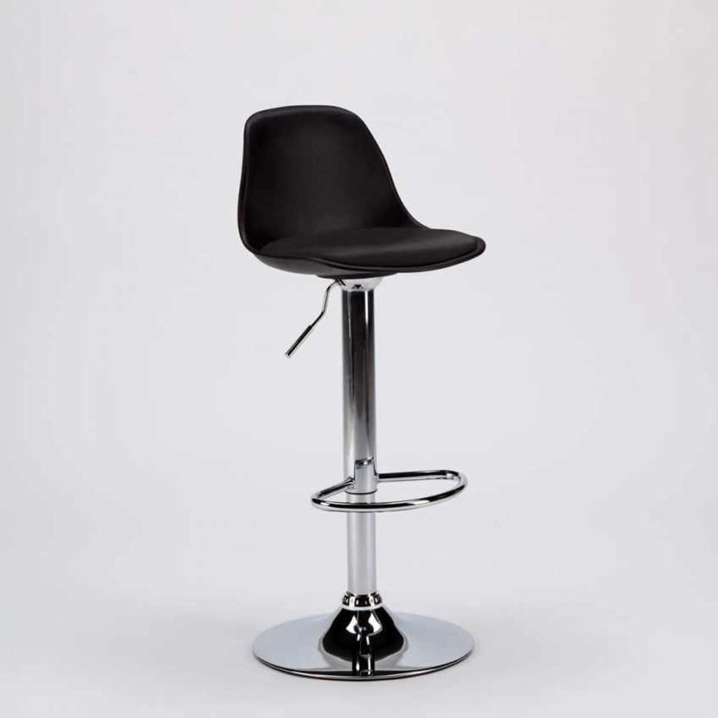 New Orleans Design Bar- und Küchenhocker mit Lederkonsole - Produktbild 