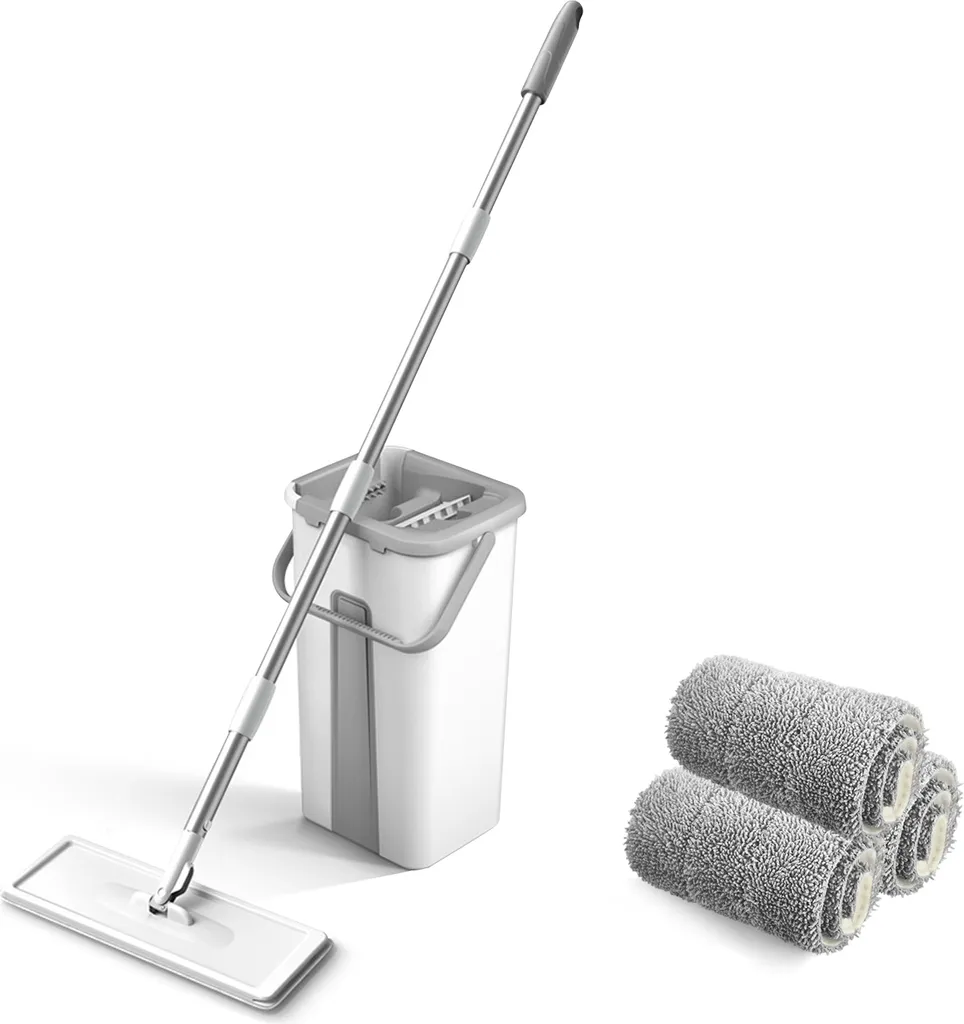 Nettoyage sols sans se baisser : balai microfibre et seau essoreur malin