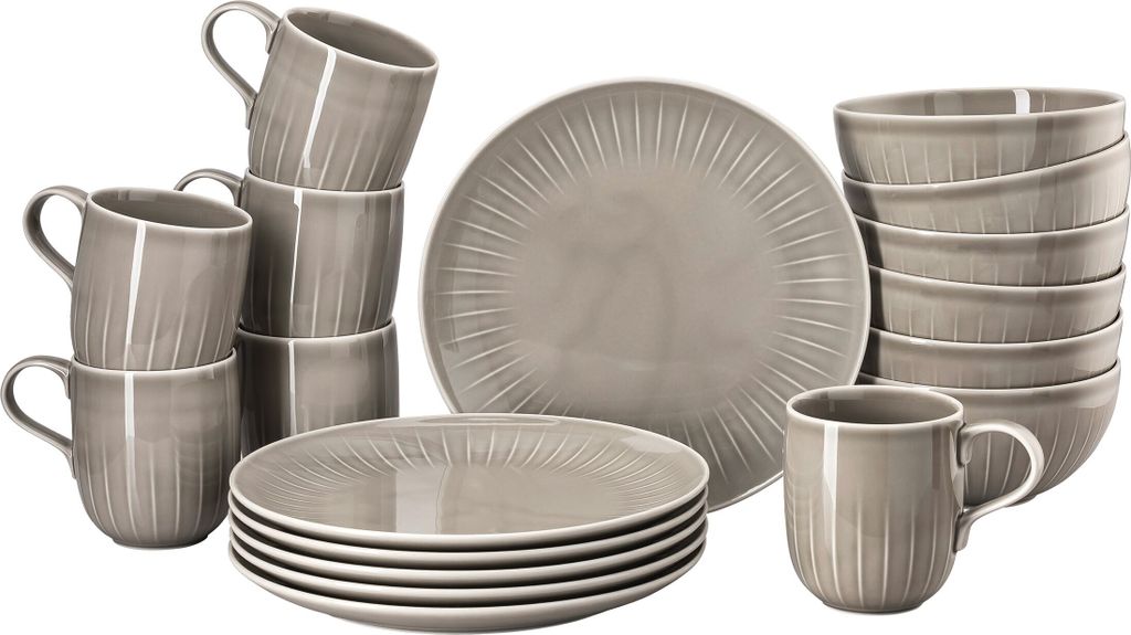Rosenthal Set 18-tlg/Becher Grey 44020-640202-28732