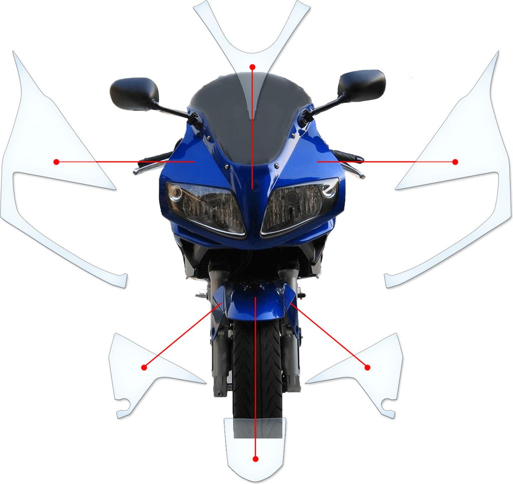 Lackschutzfolie Steinschlagschutz passend für Suzuki SV650S 2011+