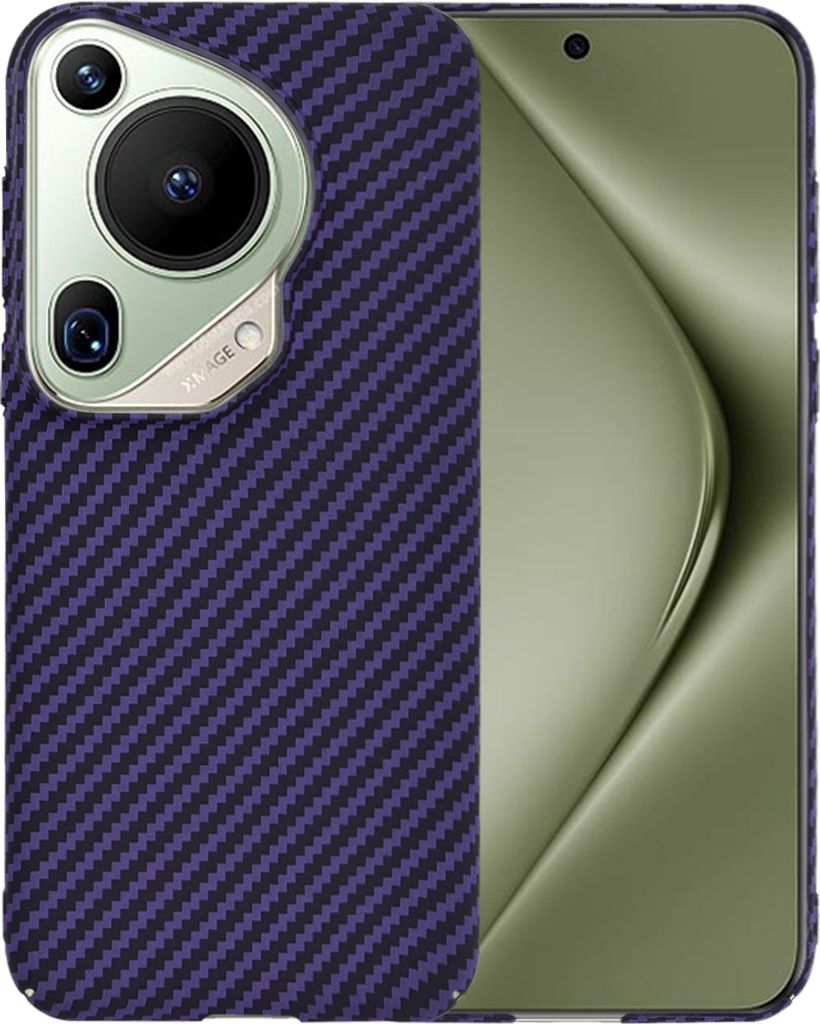 Techsuit Carbonite FiberShell Back Cover Hülle für Huawei Pura 70 Ultra - Lila