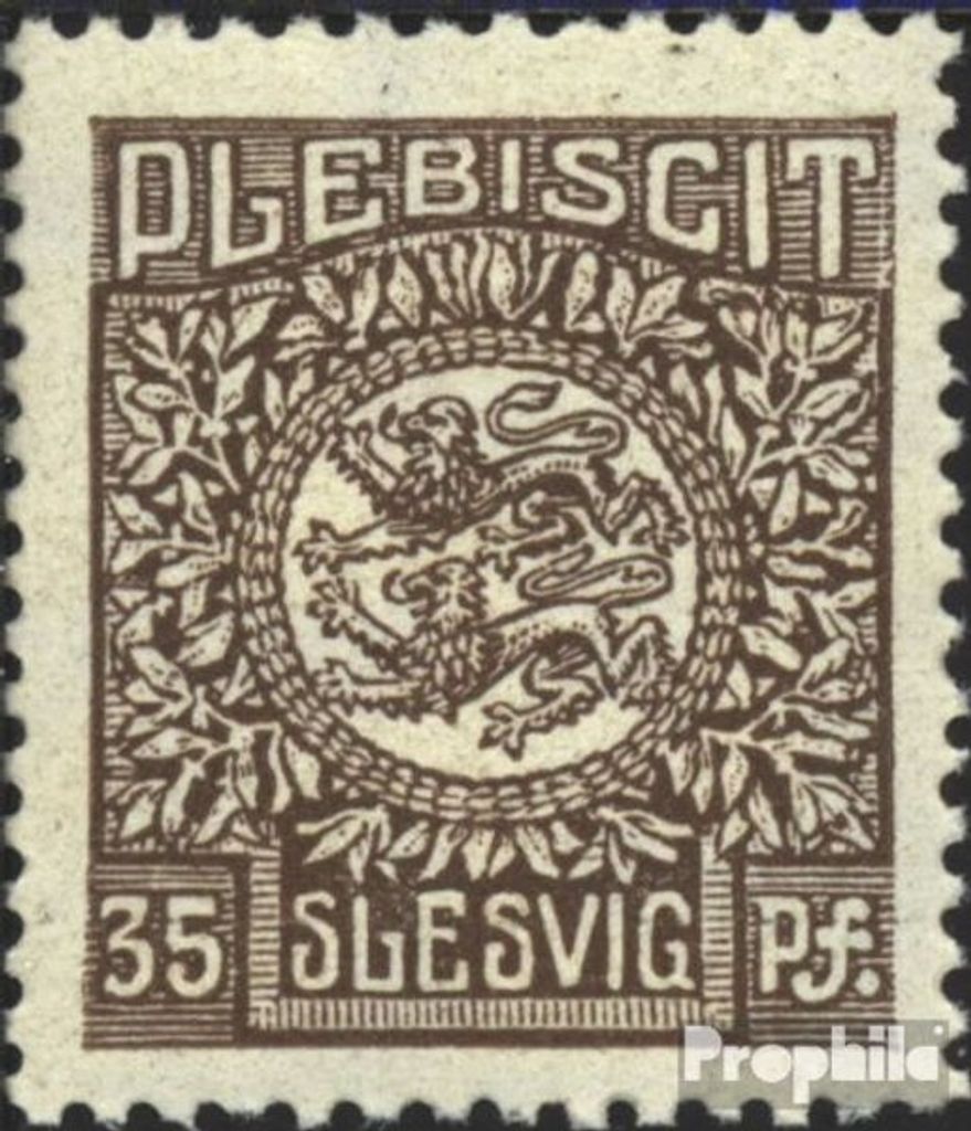 Briefmarken Schleswig (Abstimmung) 1920 Mi 8 mit Falz Wappen