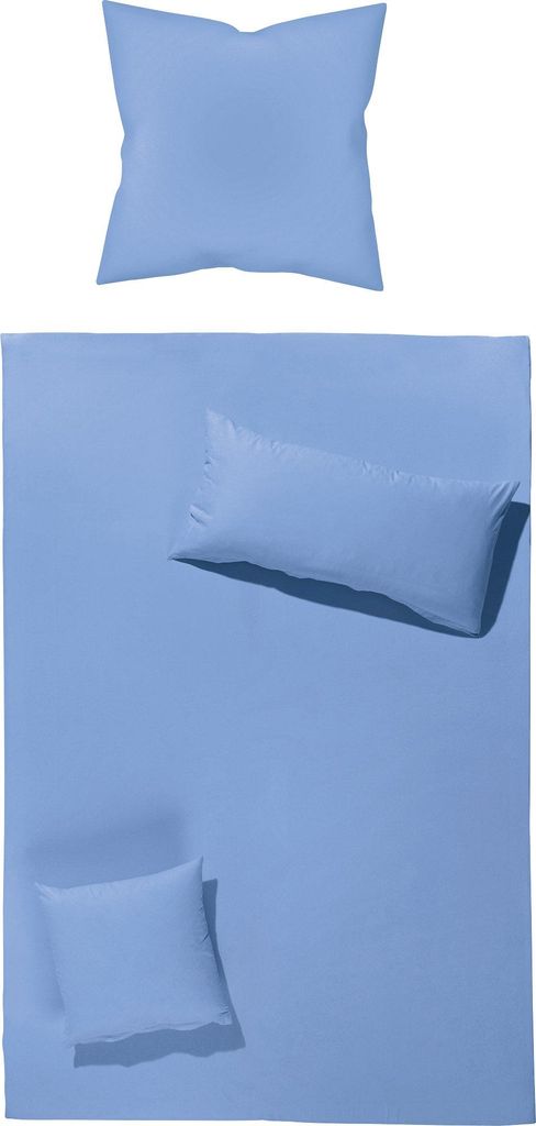 Erwin Müller Bettwäsche Würzburg" blau 1x 135x200 cm + 1x 40x80 cm"