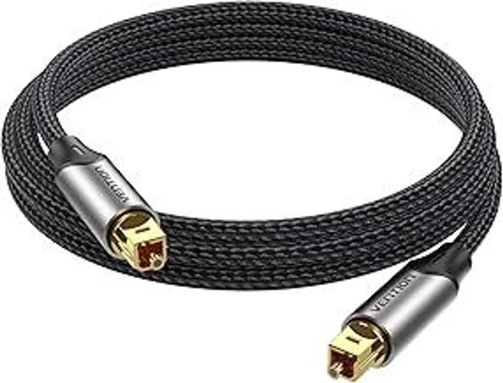 Cavo Audio Ottico 3m Vention Grigio - S/PDIF Professionale per Console