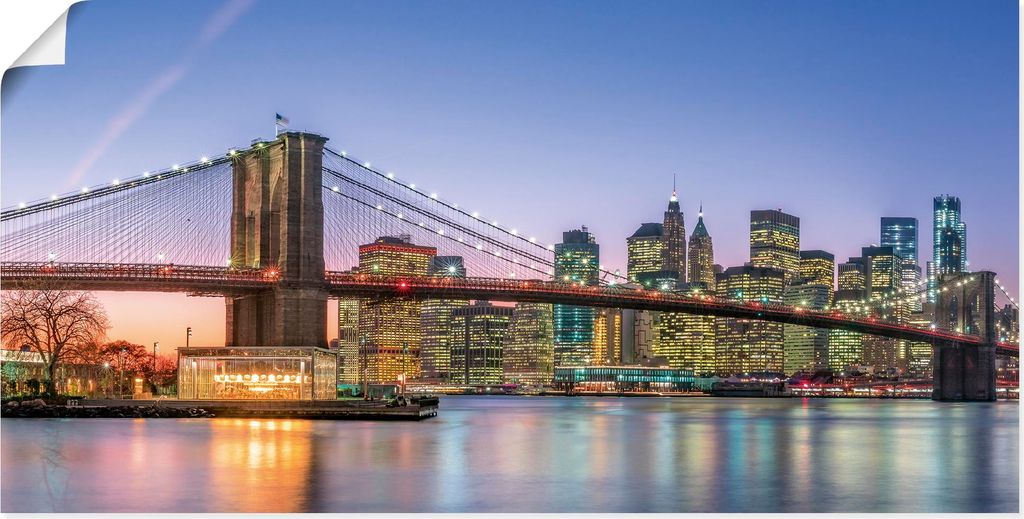 ARTland Poster Skyline New York City Größe: 40x20 cm