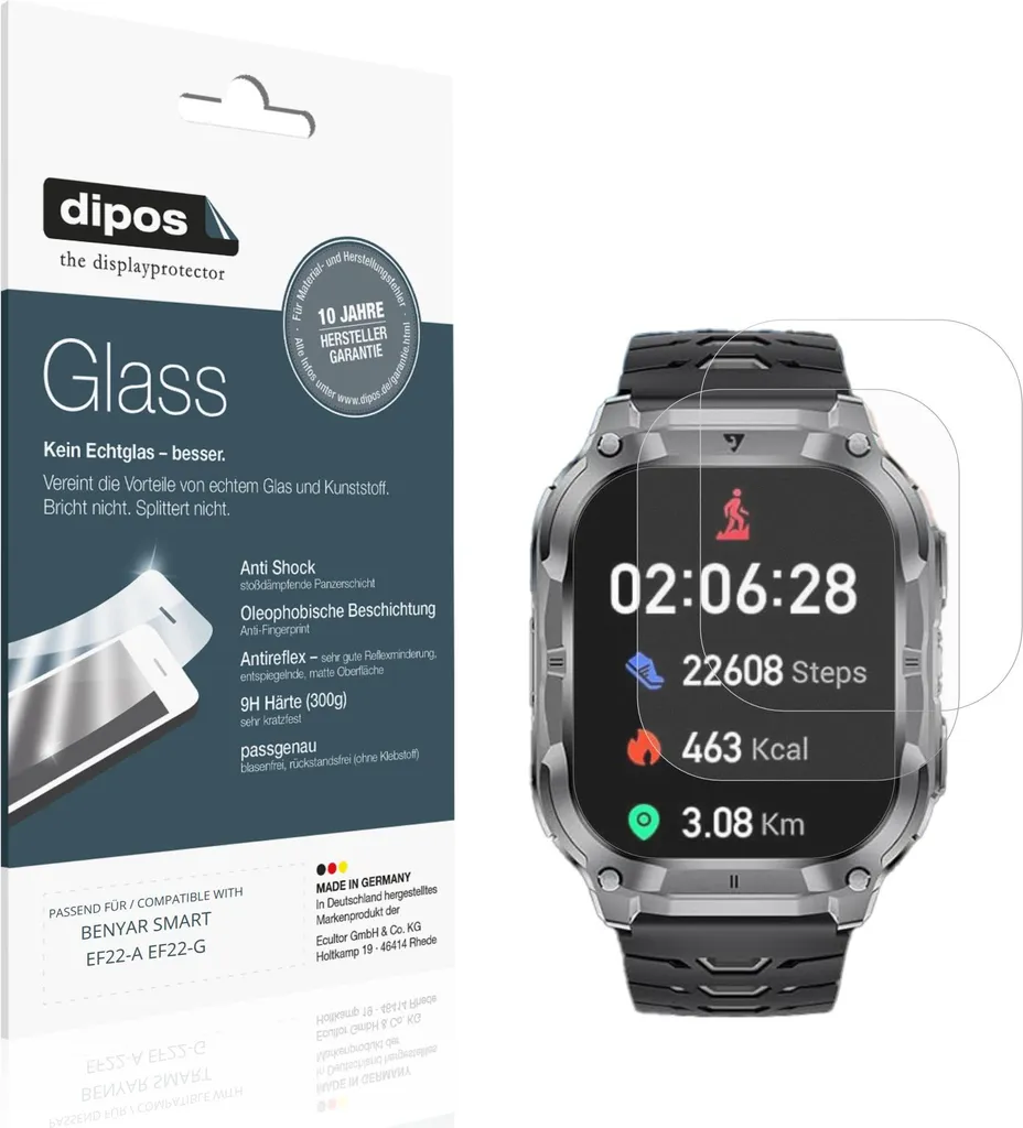 2x Vetro Flessibile 9H Opaco per BENYAR SMART EF22-A EF22-G dipos