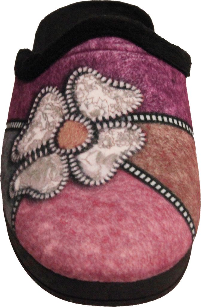 Sleepers Damen Kimberly Blumen Hausschuhe DF1430 (36 EU) (Schwarz/Violett/Blau/Silber)