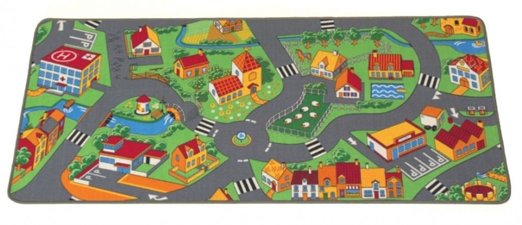 Merkloos Spielteppich Auto / Straßenteppich Happy Ville