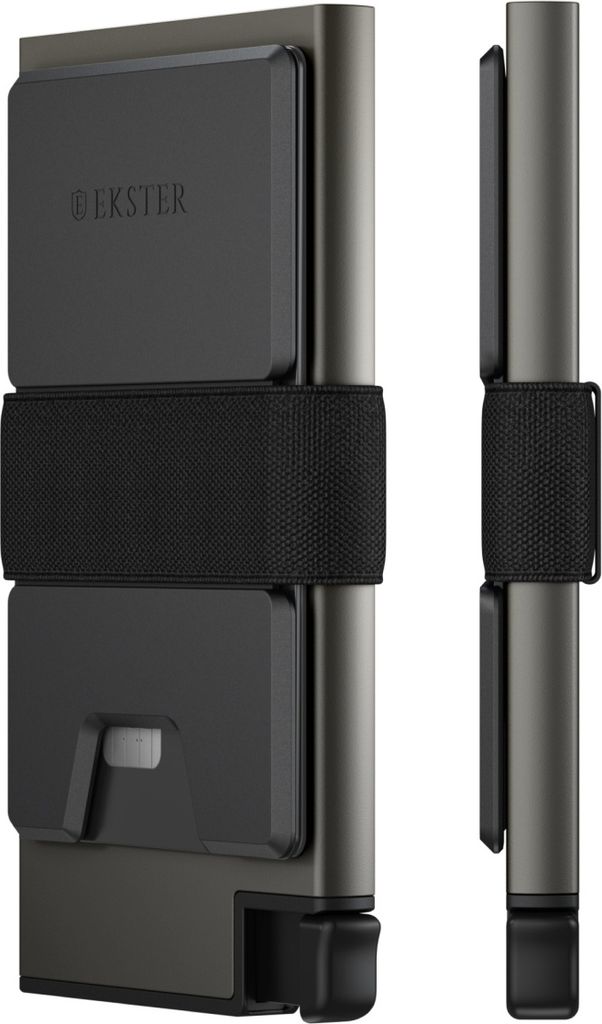Ekster Aluminium Kartenhalter - Kartenhalter für 12 Karten - RFID Sperrung - Brieftasche Kartenhalter - Graphit