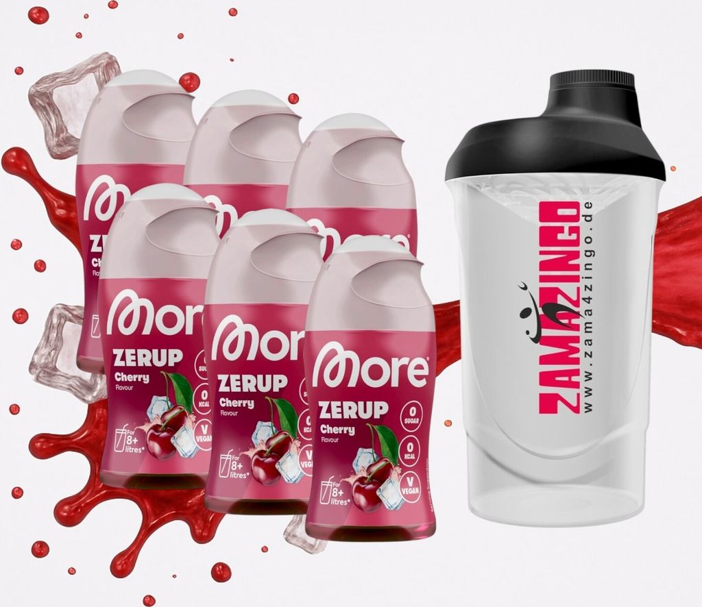 More Zerup Cherry Zuckerfreier Sirup 65 ml (6er Pack) + Produktbild 