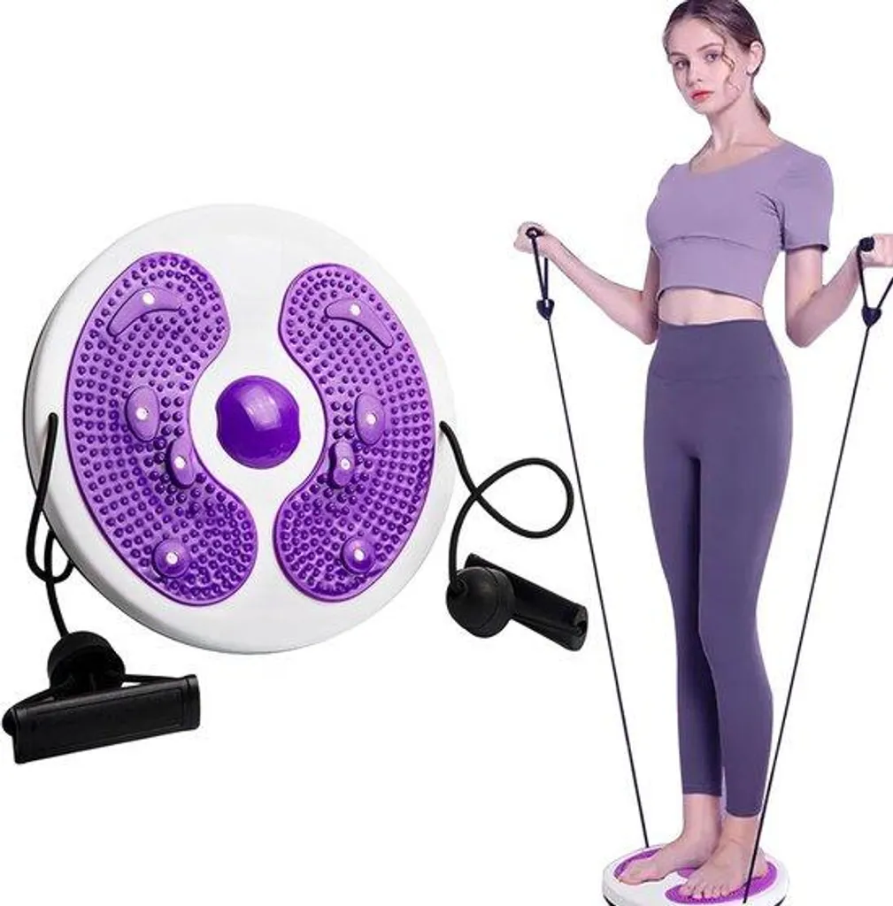 Planche de torsion fitness avec cordes pour taille et hanches - 28cm