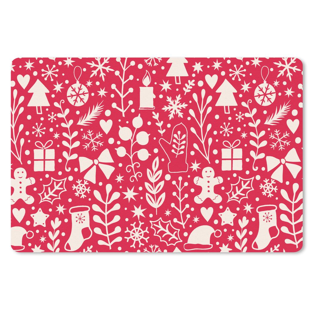 MuchoWow Mauspad Mousepad Muster - Weihnachten - Winter - Fest 27x18 cm - Mousepads - Maus Mat - Pad - Mausunterlage - Büroartikel - Desk Matten