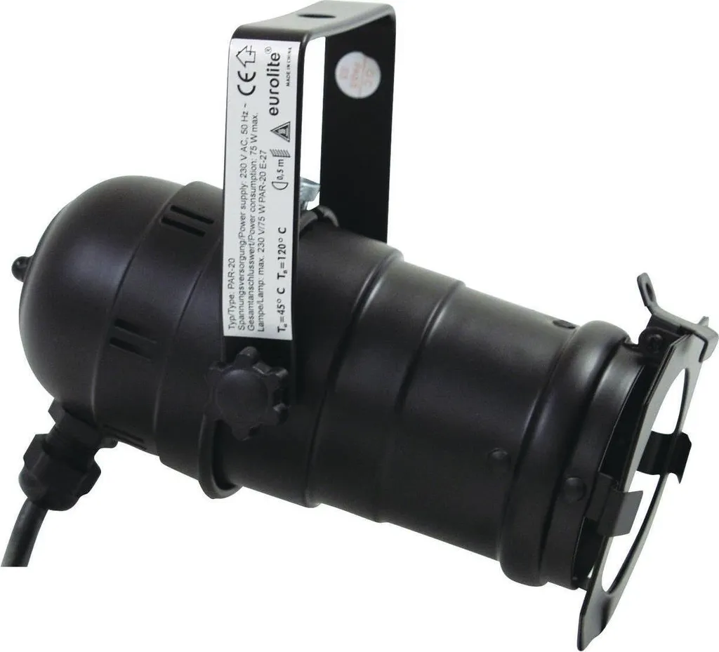 Eurolite PAR-20 Spot en Aluminium avec Porte-filtre et Support de Montage