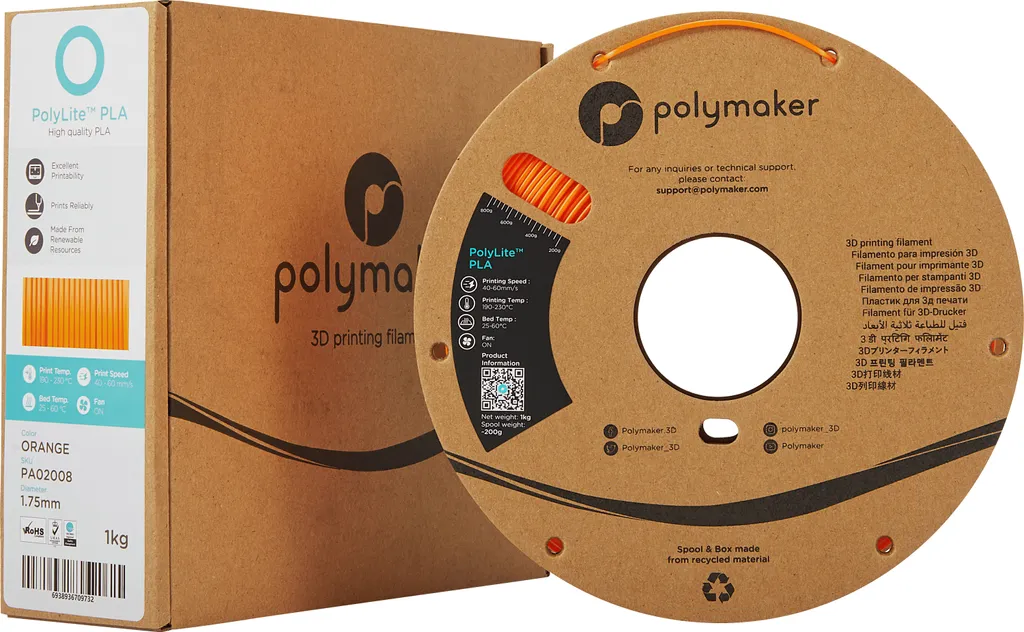 Filament PLA 1.75mm Polymaker PolyLite Silk Teal pour création en 3D - 3