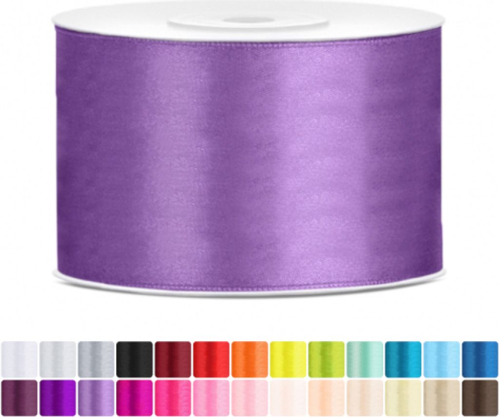 Satinband 50mm Flieder - 25 Meter Rolle Geschenk- & Produktbild 