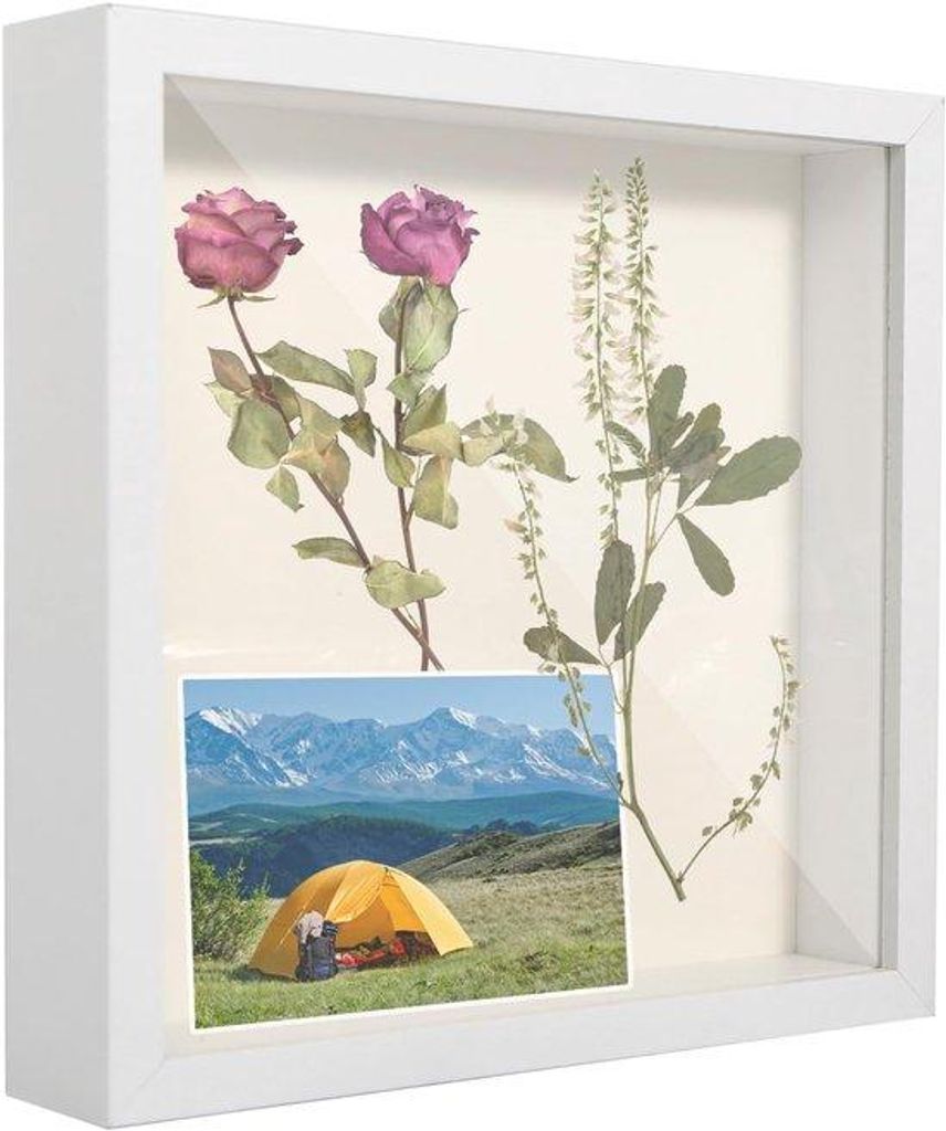 Vierkante 20 x 20 cm Holz-Objekt-Liste, weiß