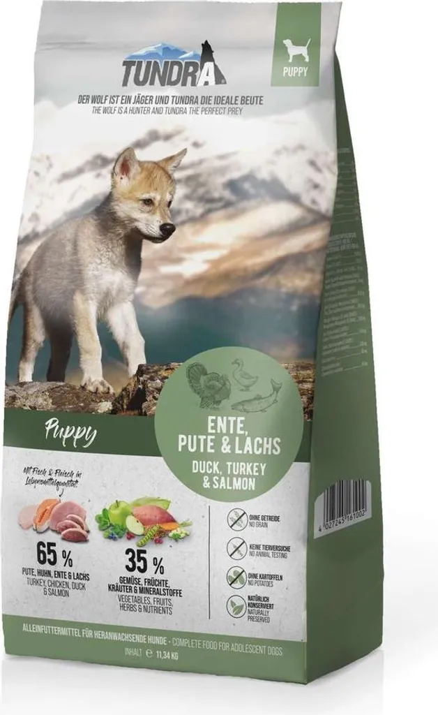 Alimentation pour chiot Tundra Dog Puppy sans céréales format 11,34kg