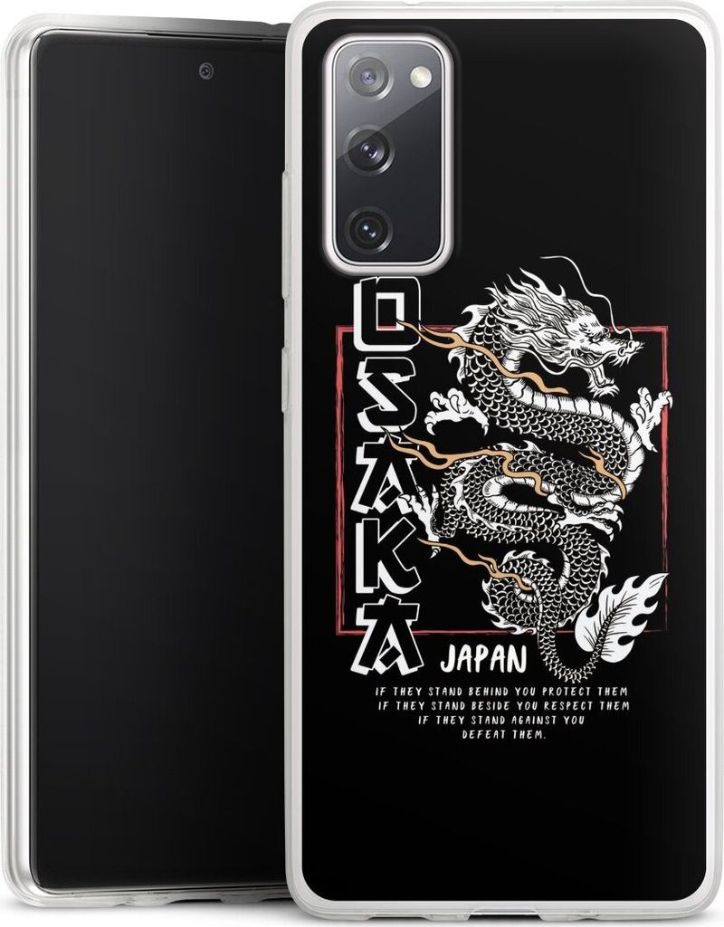 DeinDesign Slim Hülle für Samsung Galaxy S20 FE Silikon Case Ultra Dünn Handyhülle Drache Japan Meer