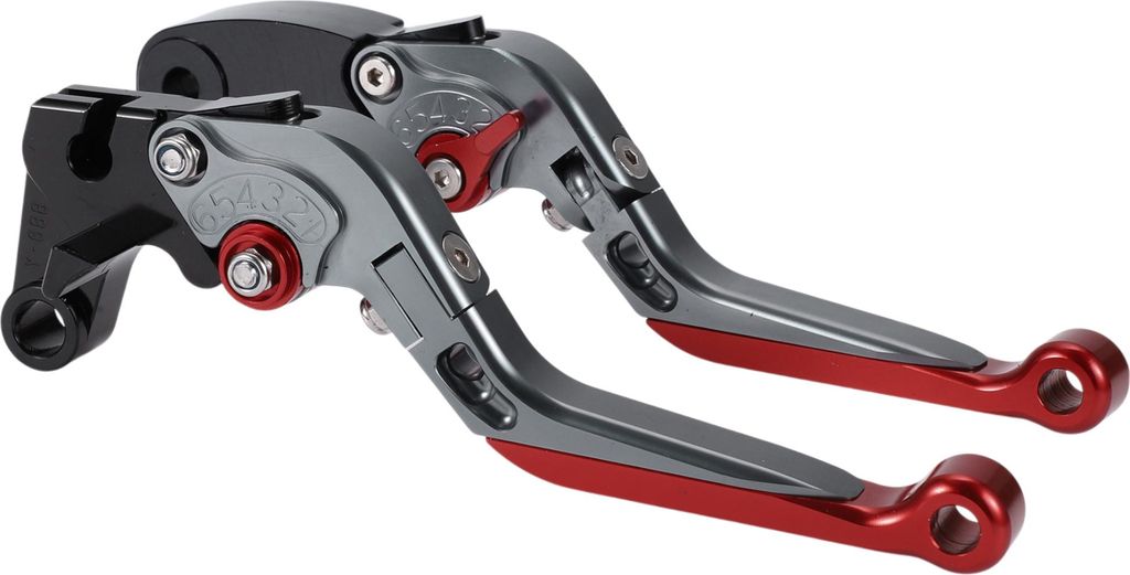 Kurze Lange Brems- und Kupplungshebel für Yamaha YZF R1 15-22 6-fach verstellbarer Motorradlenker Bremshebel Aluminiumlegierung Titan Griff Roter ...