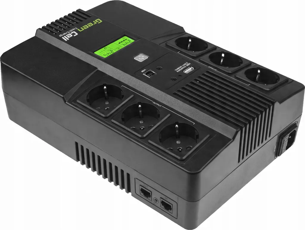 Onduleur Green Cell AiO 800VA LCD Line-Interactive 480W 6 Prises CA - 3