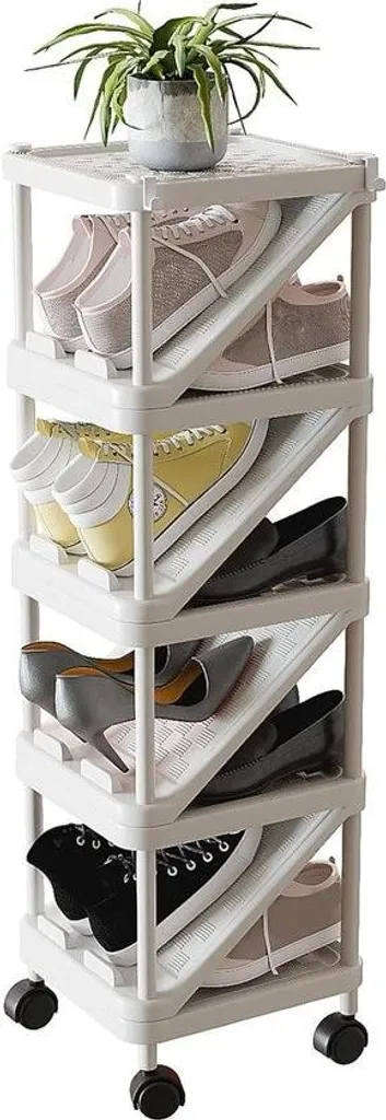 Solution rangement chaussures 9 niveaux pour petits espaces blanc