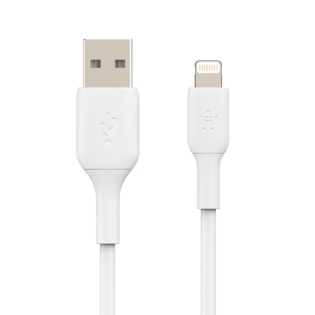 Câble Lightning 1m Belkin robuste blanc USB-A haute performance x2 - 8
