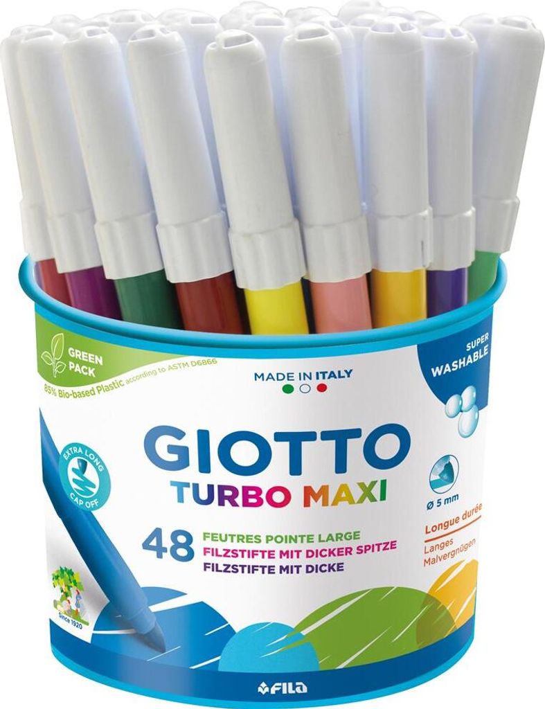 Giotto Turbo Maxi Feutre de coloriage, 48 pièces Image du produit 