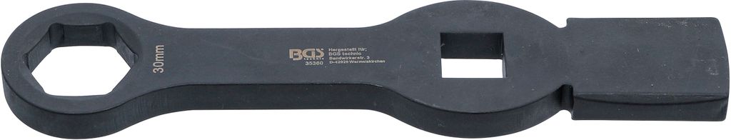 BGS 35360 Schlag-Ringschlüssel , Sechskant , mit 2 Schlagflächen , SW 30 mm