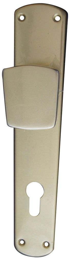 Alpertec Knopflangschild für Haustüren, eloxiert, 92mm, silber