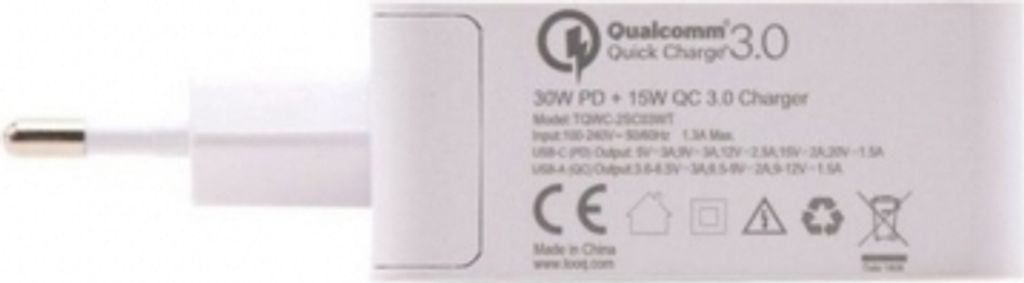 USB-Ladegerät für die Wand TooQ TQWC-2SC03WT
