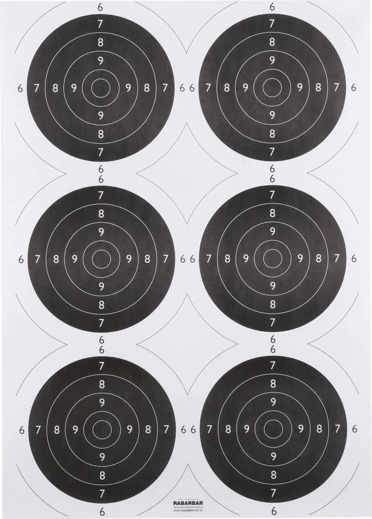 Cibles de Tir Sniper 100m pour Compétition - Pack de 50 Feuilles 50x50