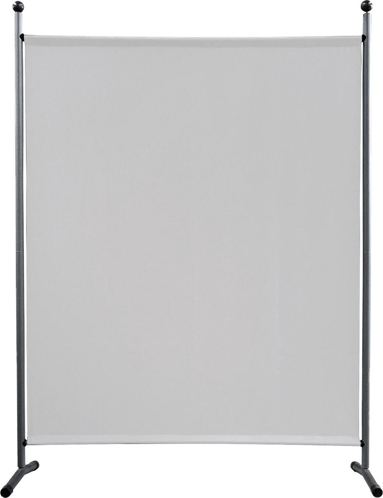 Paravent Outdoor Wetterfest 150 x 190 cm Weiß | Raumteiler Stellwand Innen | Garten & Balkon Sichtschutz Blickdicht