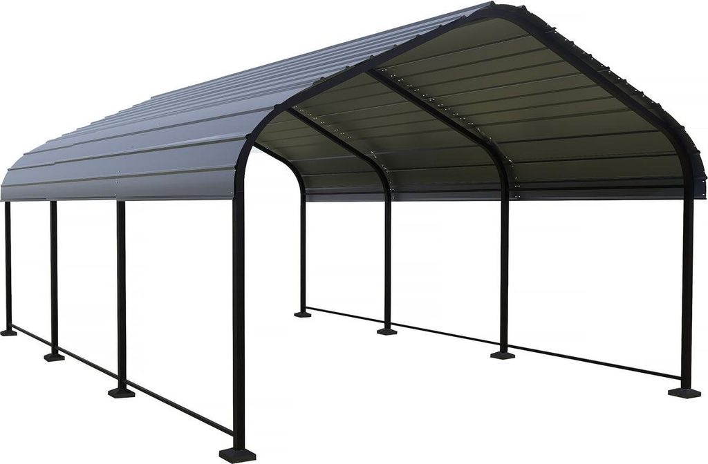 Carport Metallcarport "Phoenix" - 13,5 m² - Grau Produktbild 