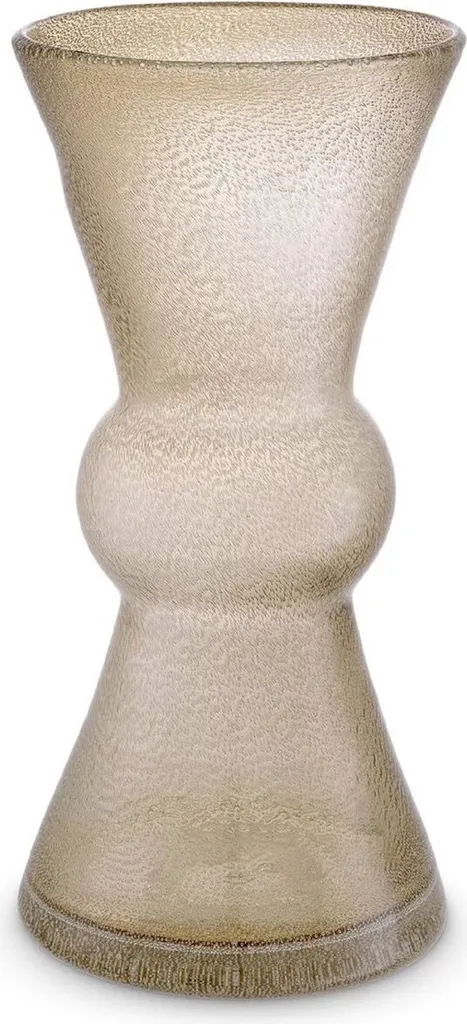 Vase décoratif pour bouquet de fleurs design en verre marron 37 cm