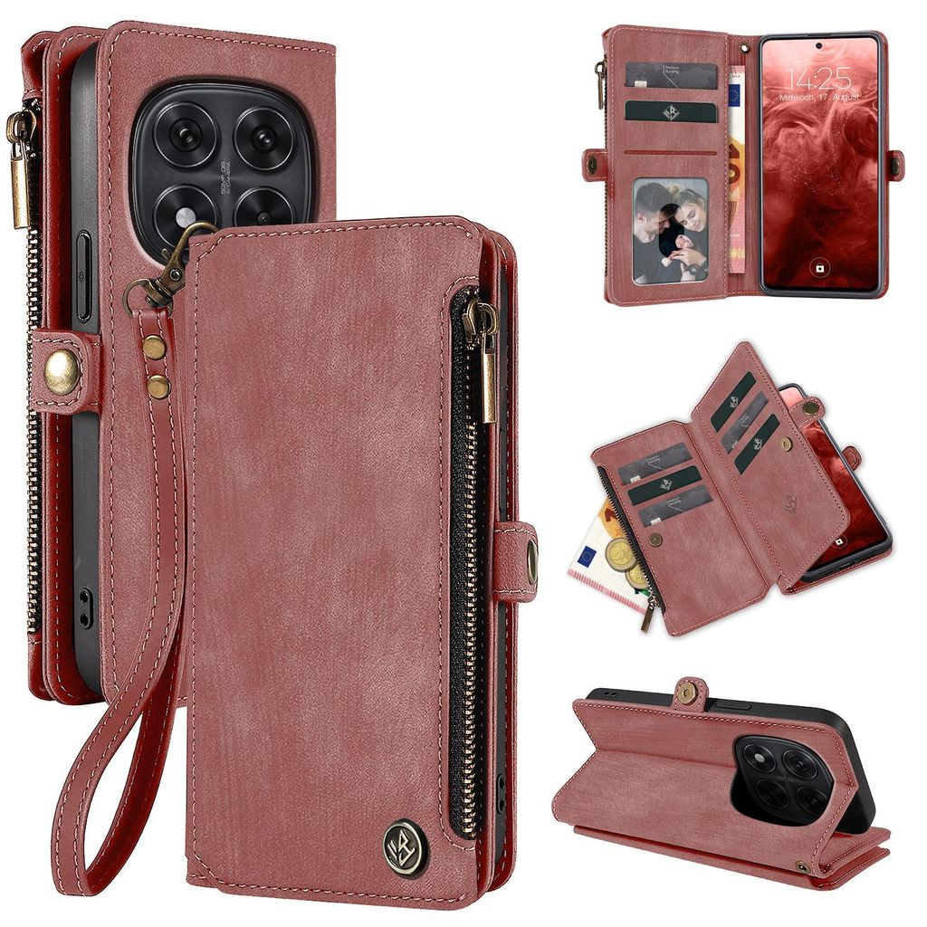 Handy Hülle für Xiaomi Redmi Note 15 / 15 5G Geldbeutel Geldbörse RFID Schutz Klapphülle Cover Schutzhülle Wallet Farbe: Rosa