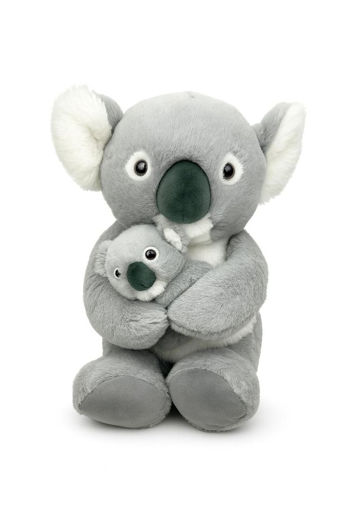 Plüschtier Koala mit Baby 50 cm Grau – Großes Kuscheltier Produktbild 