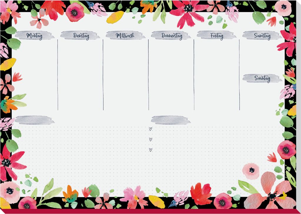 sigel Papier-Schreibunterlage Jolie "Flower Love" A3 420 x 297 mm 30 Blatt