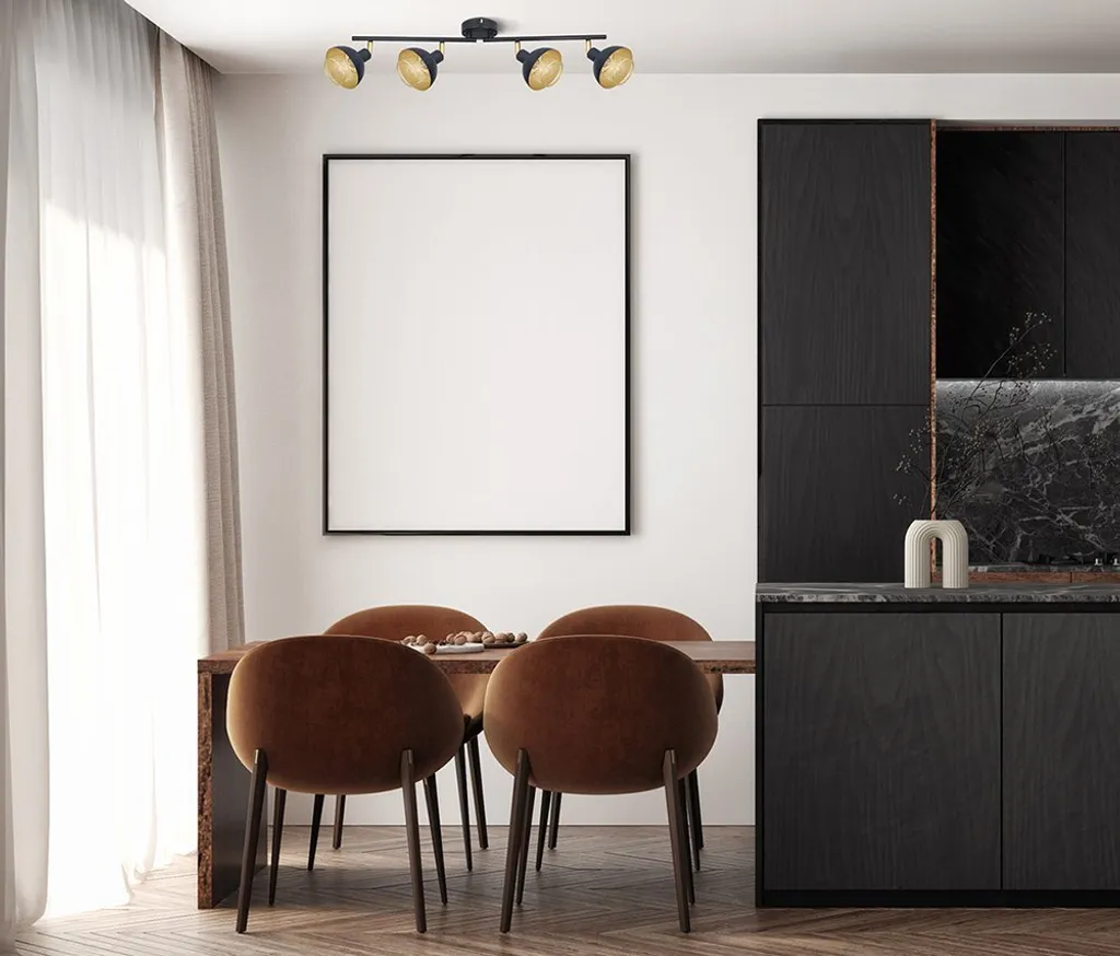 Lampada a spot SAVIO SPL-27357-4-BK-GD Italux - 2