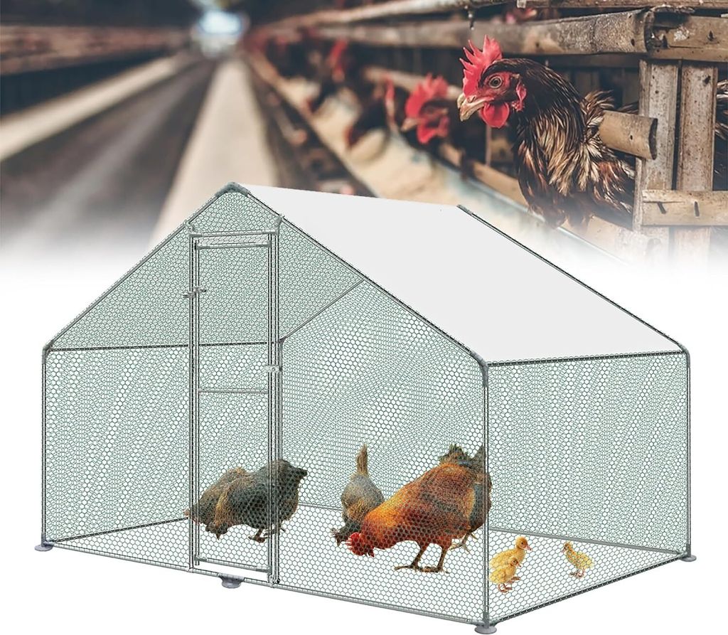 ACXIN voľný výbeh kurník 3x2x2m vonkajšie oplotenie Obrázok produktu 