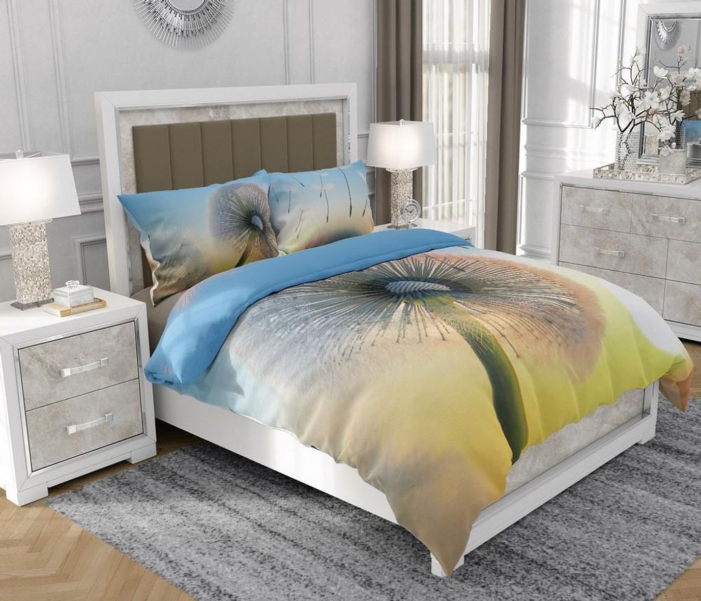 Bettwäsche 140x200 cm + 2x70x80 cm, 3-teilig, 100% Baumwolle, Satin, Reißverschluss, Bunt - SOVIO | So.0213