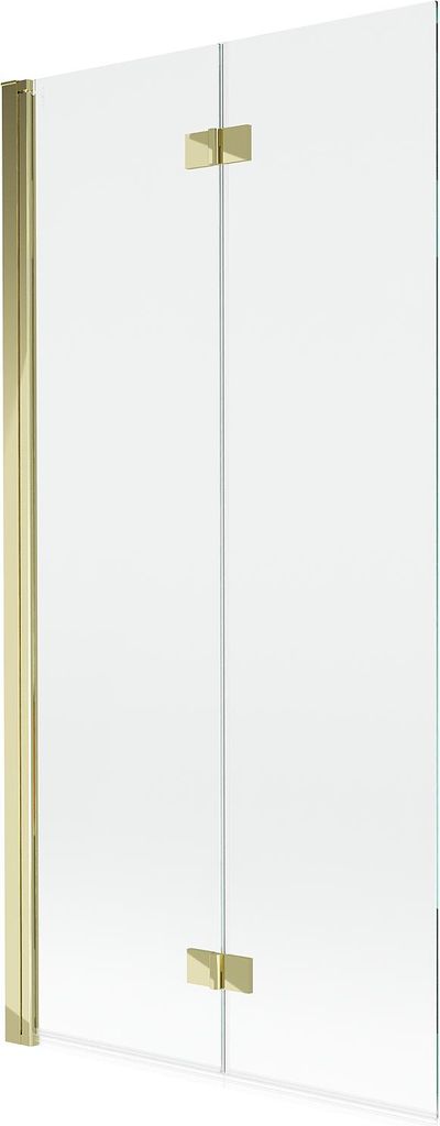Mexen Mist Badewannenfaltwand 2-teilig links 90 x 150 cm, transparent, gold - 8A9-090-002-50-00-L