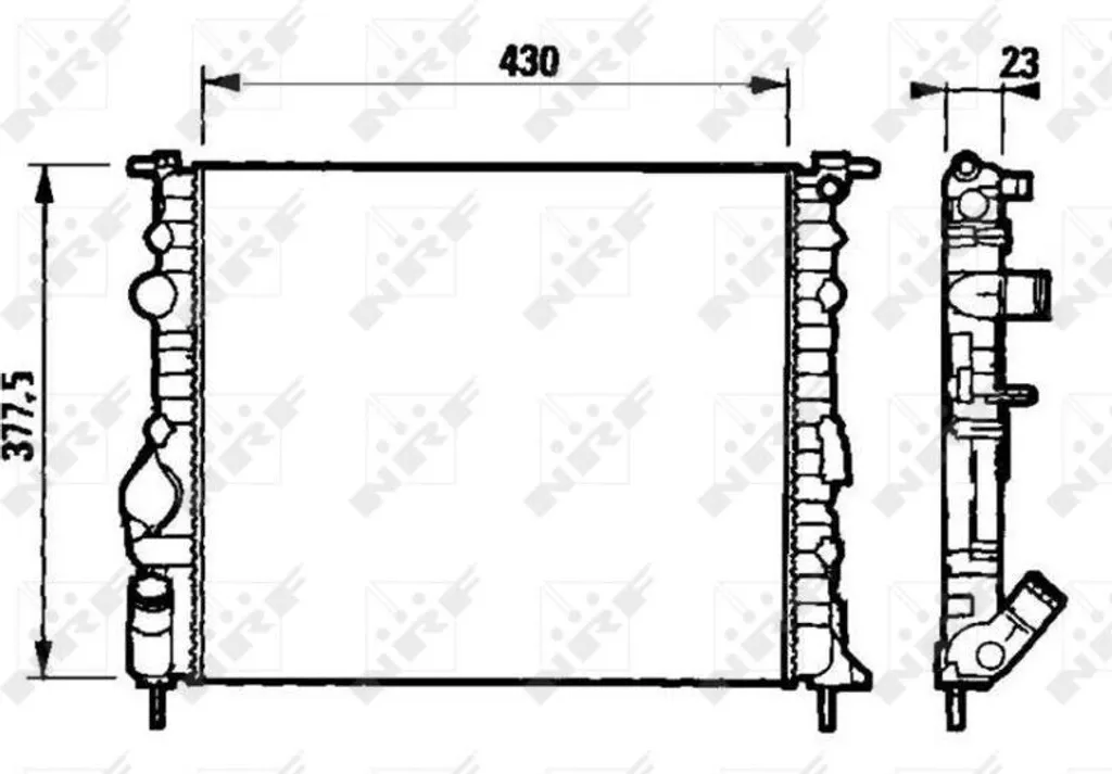 Radiateur de refroidissement moteur Kangoo KC et FC - Modèle NRF 58192