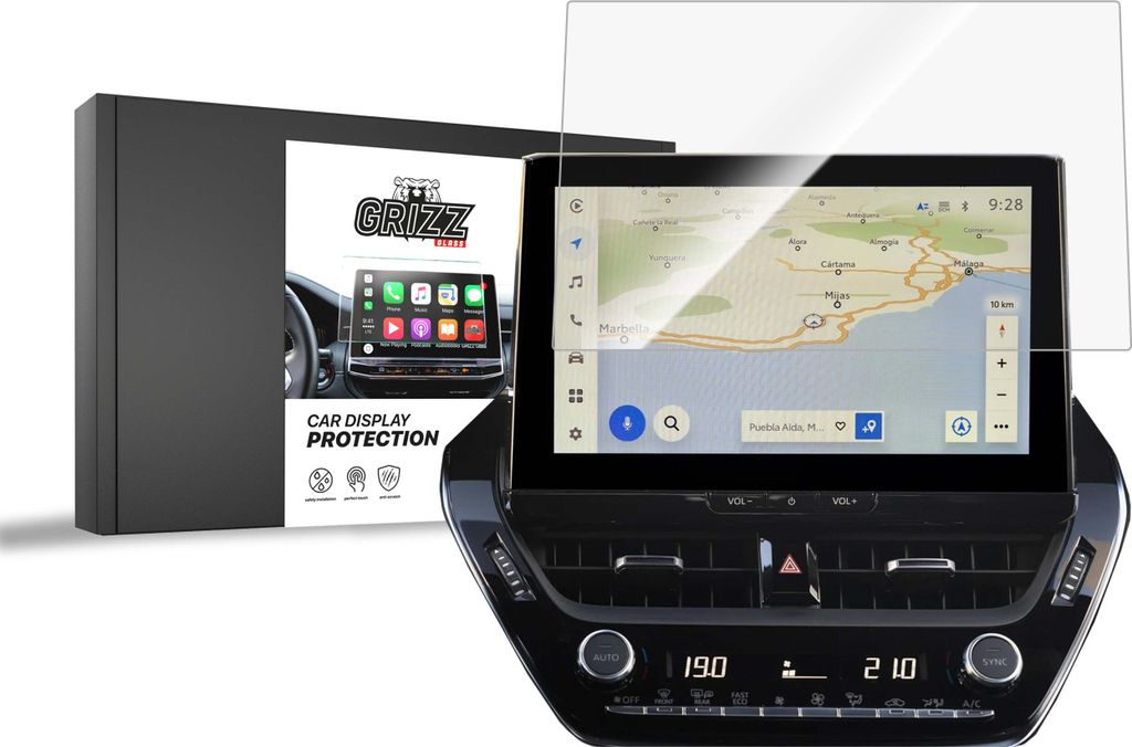 Keramische Autodisplayfolie für Toyota Corolla Cross 10,5" (2022-2025), Grizz Protector