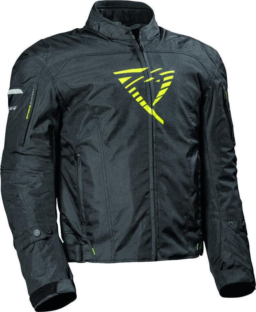 DIFI Ibarra Aerotex wasserdichte Motorrad Textiljacke, schwarz/gelb, XL
