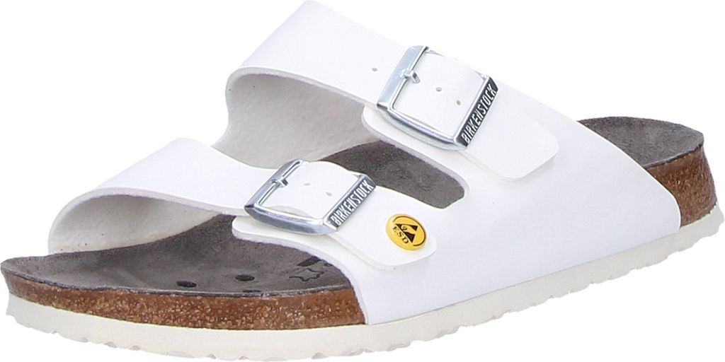Birkenstock Arizona ESD Pantolette weiß normale Weite Gr. 37