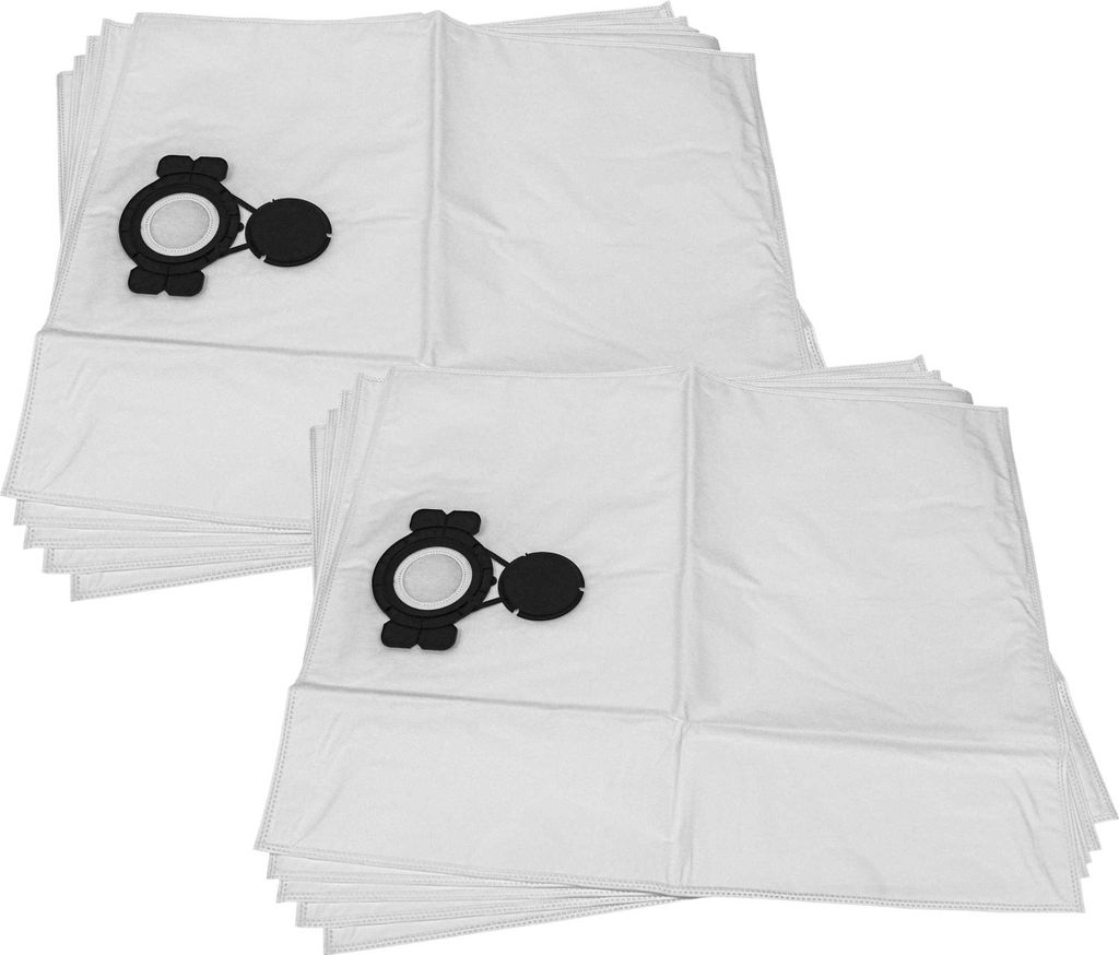 vhbw 10x Staubbeutel kompatibel mit Milwaukee AS 300 ELCP, AS 300 ELAC, AS 300 EMAC Staubsauger - 30l Füllvolumen 60cm x 50cm Weiß
